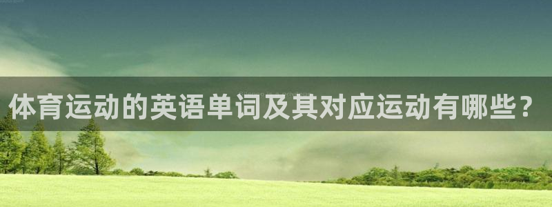 杏悦23平台注册：体育运动的英语单词及其对应运动有哪些？
